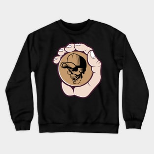 Ball with Skull in Hand Crewneck Sweatshirt